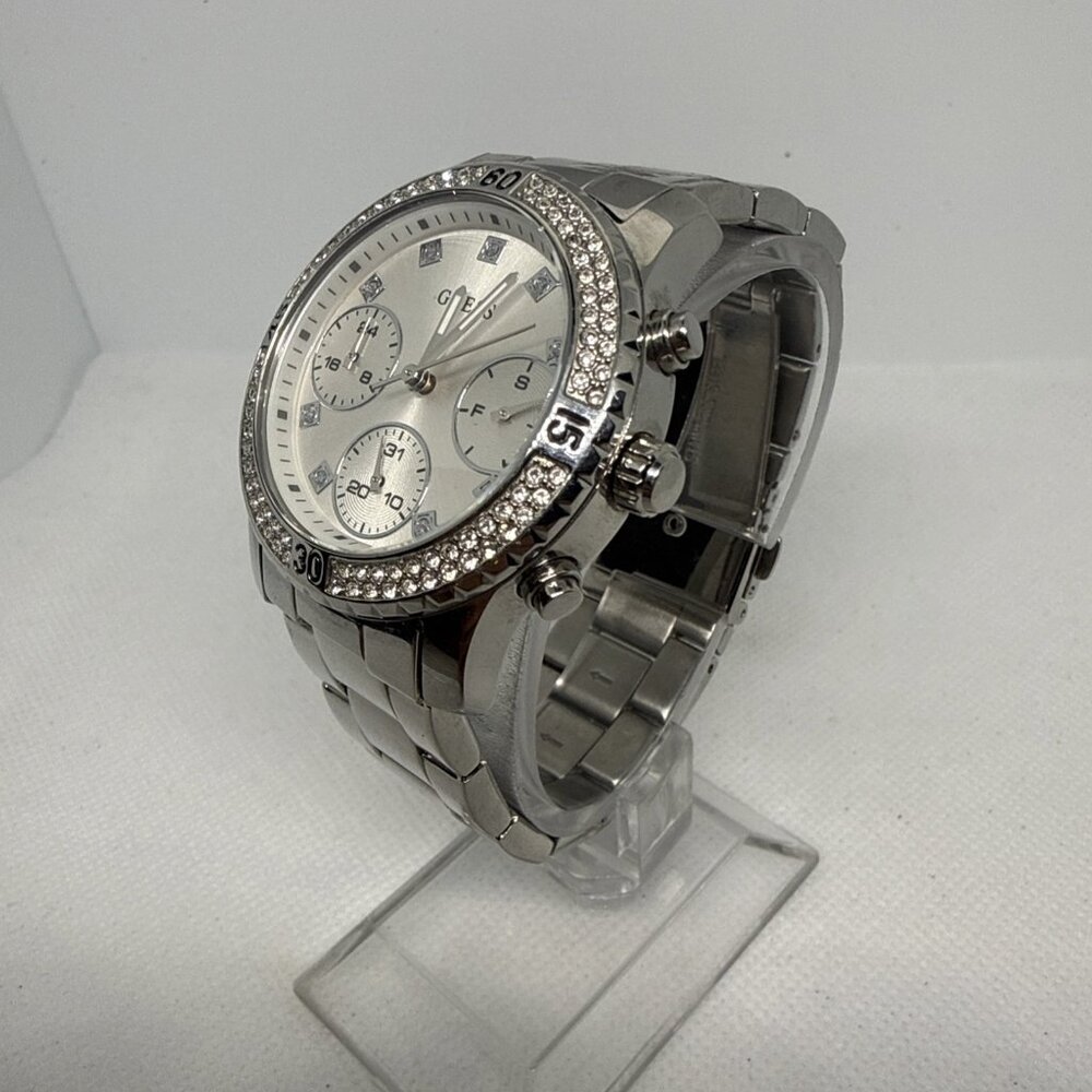 GUESS U0851L1 Women's Sporty 36mm Quartz Silver Crystal Bezel Steel Bracelet - Picture 2 of 16